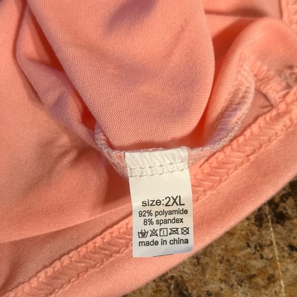 Women Light Pink Tank Top Cami Undershirt Wide Strap Summer Medium Stretch 2xl - Picture 8 of 9